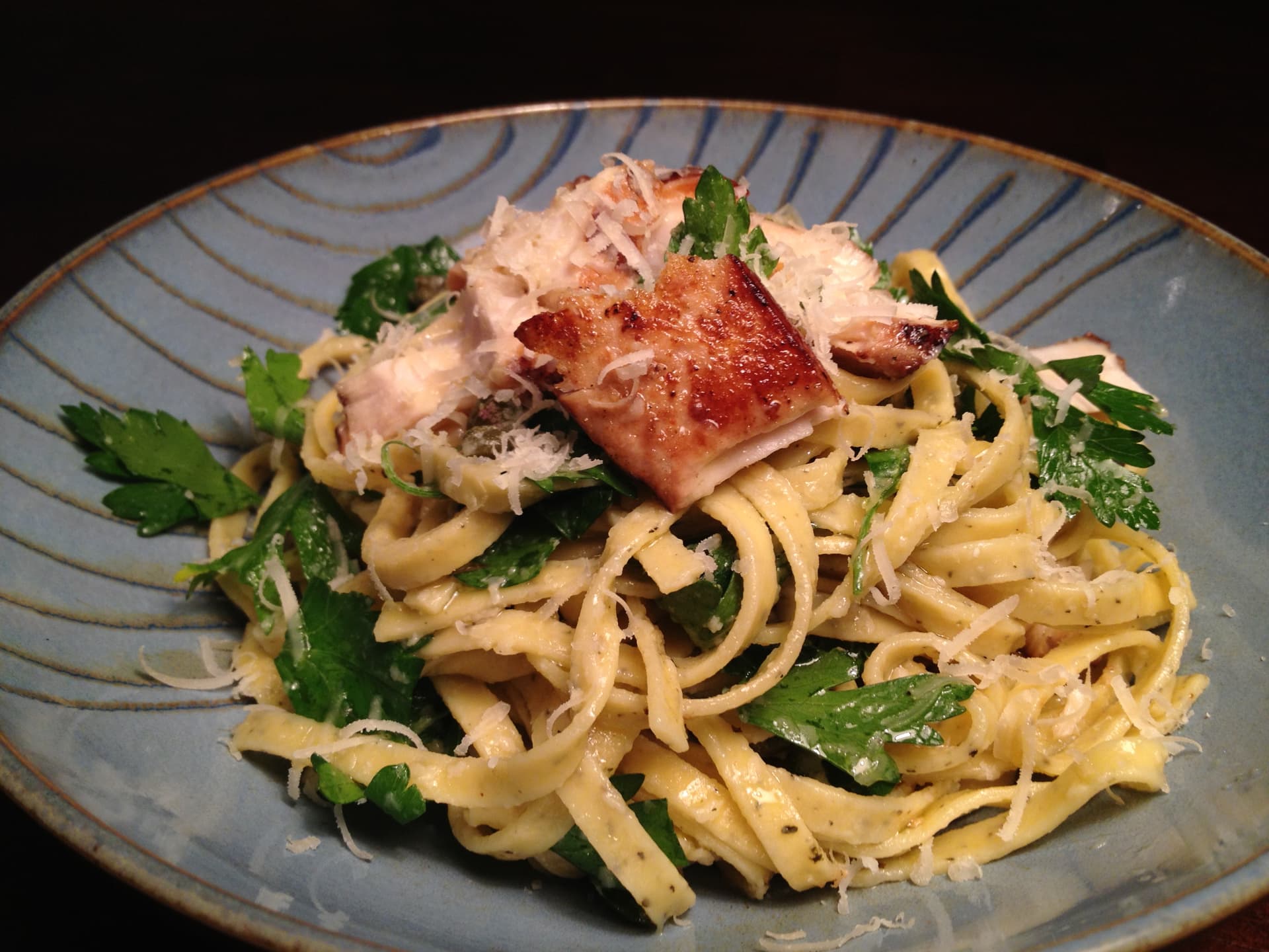 Tuesday Night Tuna Picatta Pasta