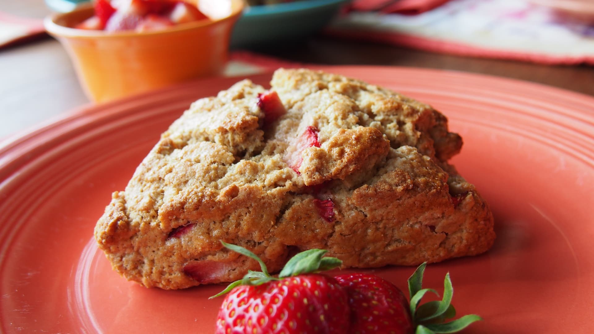 A Fond Farewell to a Friend: Saturday Morning Scone with Cream and Strawberries